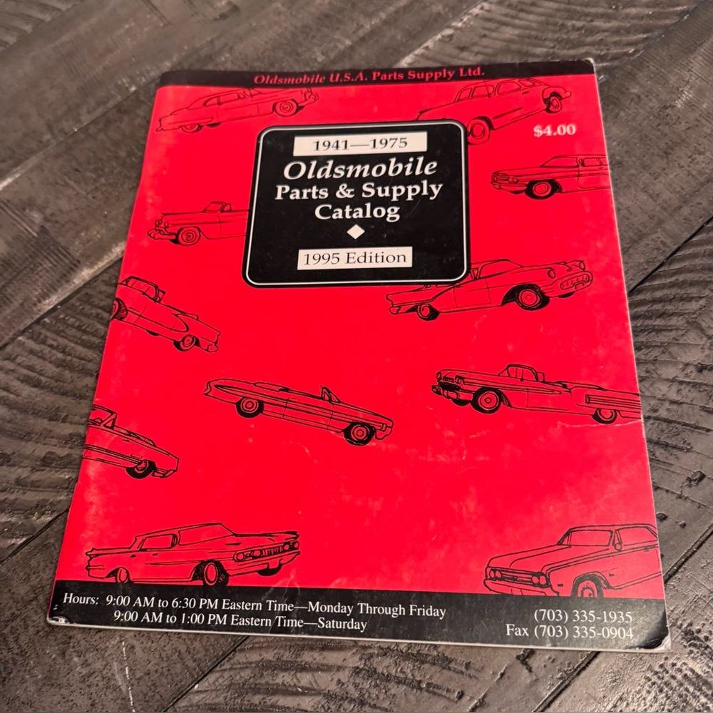 Oldsmobile Parts & Supply Catalog 1941 to 1975 1995 Edition Parts‎ USA Manual